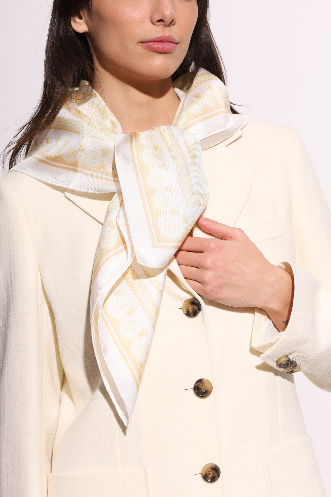 Versace Silk scarf with 'Barocco' motif | Men's | Vitkac
